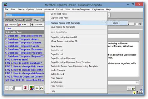 Key Features of Member Organizer Deluxe