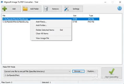 Key Features of Mgosoft Image To PDF Converter