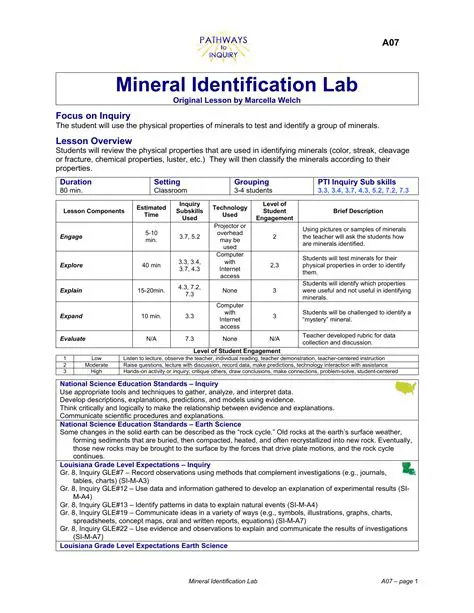 Key Features of Mineral Properties at a Glance