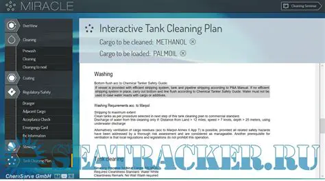 Key Features of MIRACLE Tank Cleaning Database
