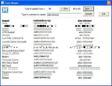 Key Features of MooreIS FontViewer