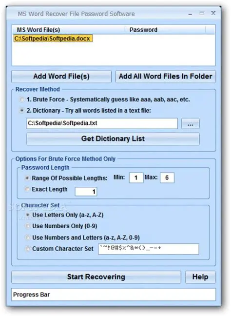 Key Features of MS Word Recover File Password Software