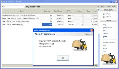 Key Features of MyWarehouse Demo