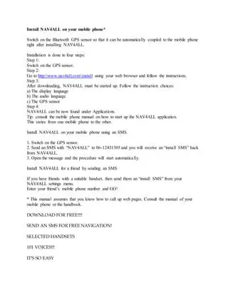 Key Features of Nav4All Tracking and Tracing Service