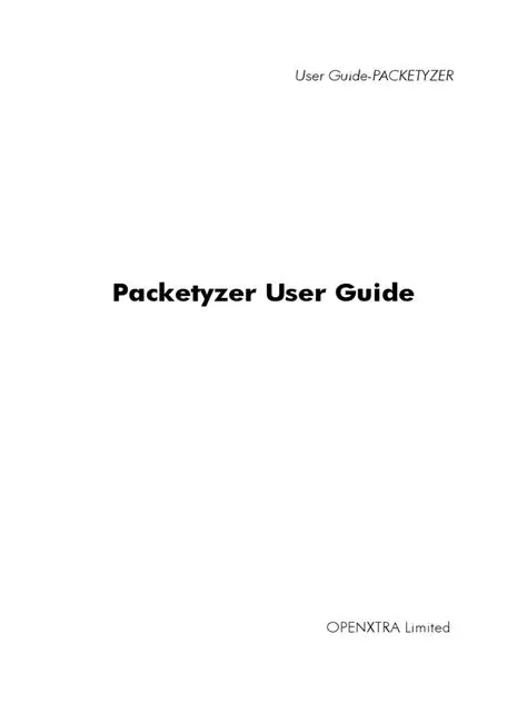 Key Features of Network Chemistry Packetyzer