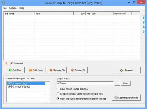 Key Features of Okdo Xls Xlsx to Jpeg Converter