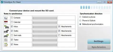 Key Features of OmniSync PC Client