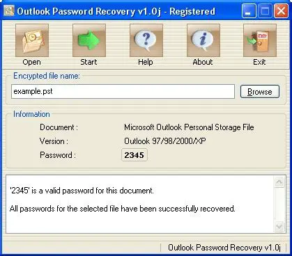 Key Features of Outlook Password Recovery Master