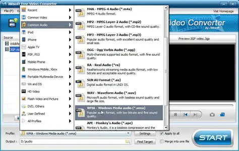 Key Features of PC MP4 to WMA Converter