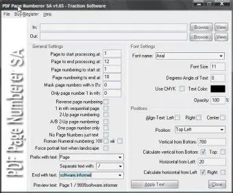 Key Features of PDF Page Numberer SA