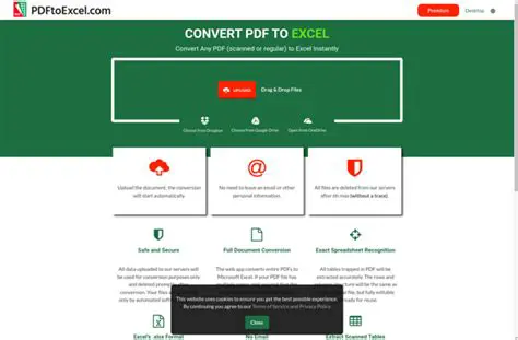 Key Features of PDFTOEXCEL