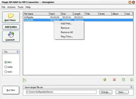 Key Features of Power RM RAM to MP3 Converter