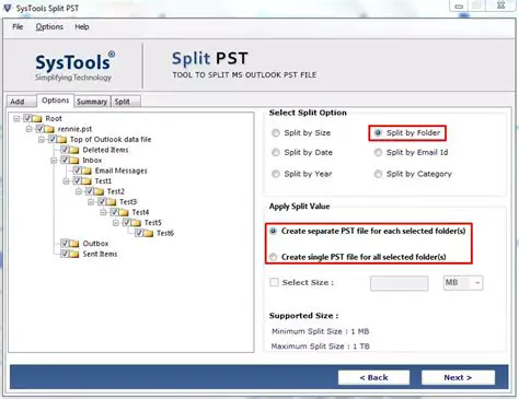 Key Features of PST Splitter Tool