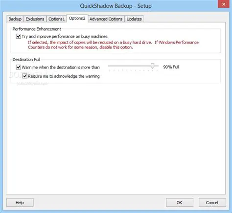 Key Features of QuickShadow Backup