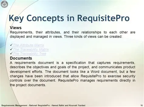Key Features of Rational RequisitePro