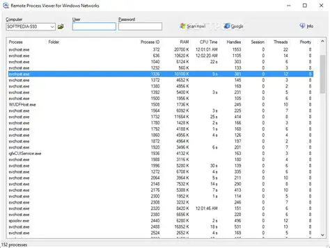 Key Features of Remote Process Viewer