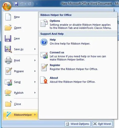 Key Features of Ribbon Helper for Office