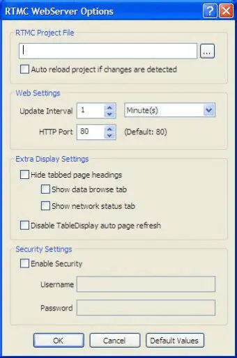 Key Features of RTMC Web Server