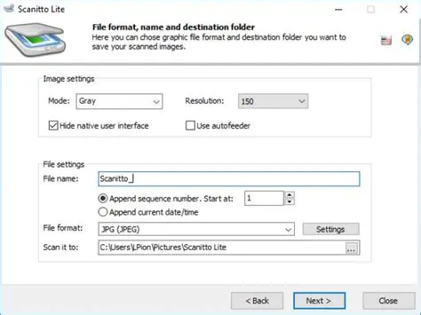 Key Features of Scanitto Lite