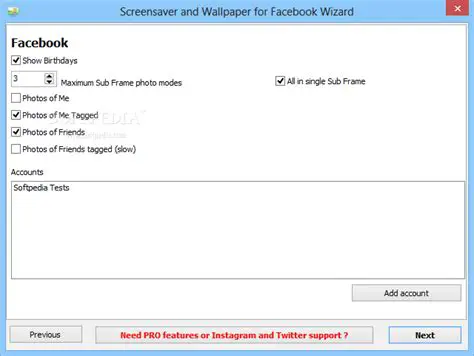 Key Features of Screensaver and Wallpaper for Facebook