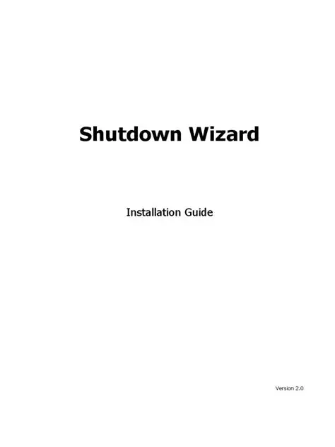 Key Features of ShutDown Wizard