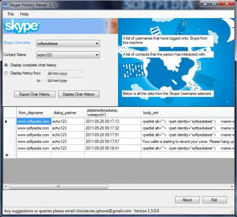 Key Features of Skype History Viewer