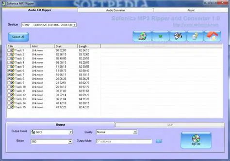 Key Features of Sofonica MP3 Ripper and Converter