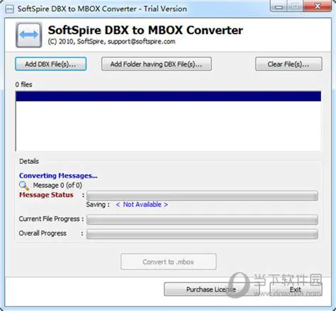 Key Features of SoftSpire DBX to MBOX Converter