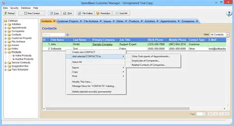 Key Features of SpeedBase Customer Manager