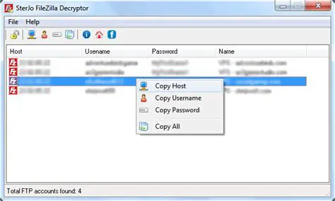 Key Features of SterJo FileZilla Decryptor