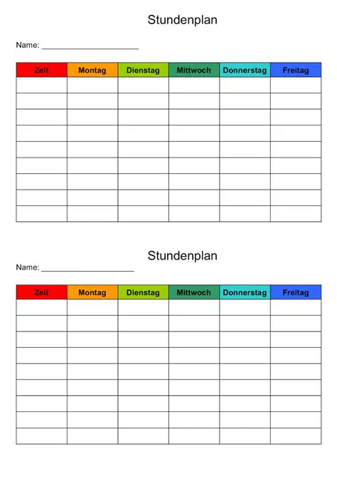 Key Features of Stundenplan