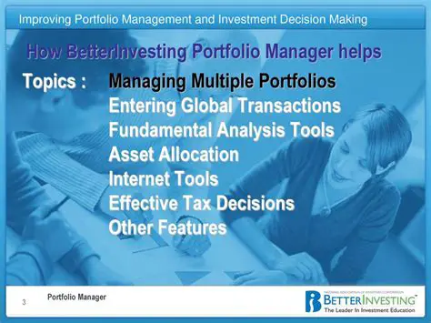 Key Features of the BetterInvesting Portfolio Manager
