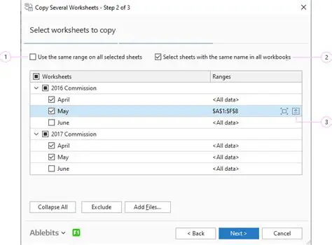 Key Features of the Consolidate Worksheets Wizard