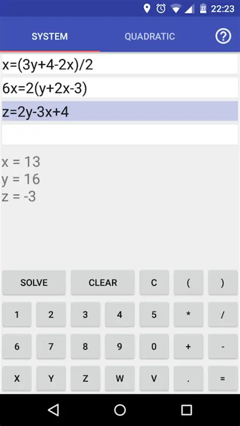Key Features of the Easy Equation Solver