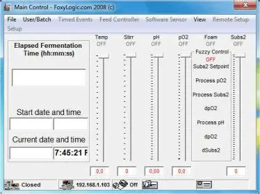 Key Features of the Fermentor Control Program Client