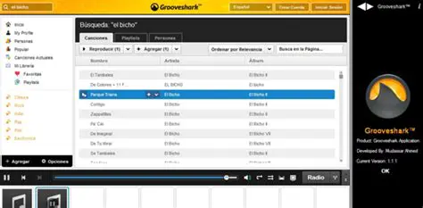 Key Features of the Grooveshark Desktop Application