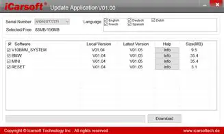 Key Features of the iCarsoft Update Tool