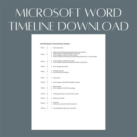 Key Features of the MS Word Timeline Template Software