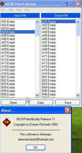 Key Features of the MS2K Patch Buddy