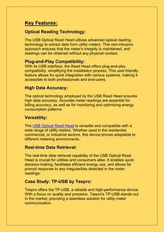 Key Features of the TesPro USB Optical Driver