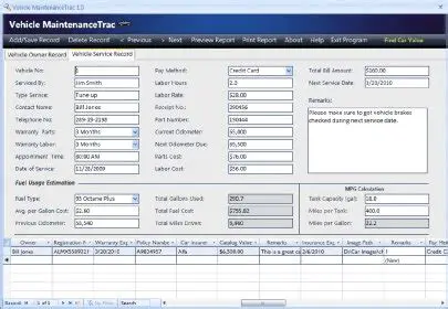 Key Features of Vehicle MaintenanceTrac