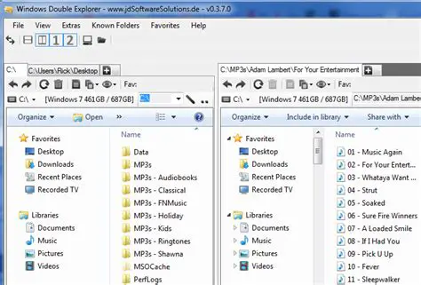 Key Features of Windows Double Explorer