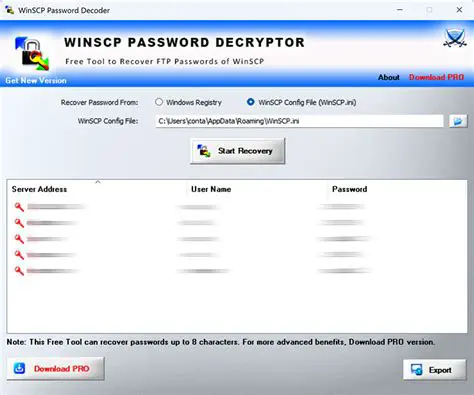 Key Features of WinSCP Password Decoder