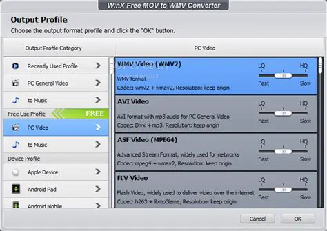 Key Features of WinX Free MOV to WMV Converter