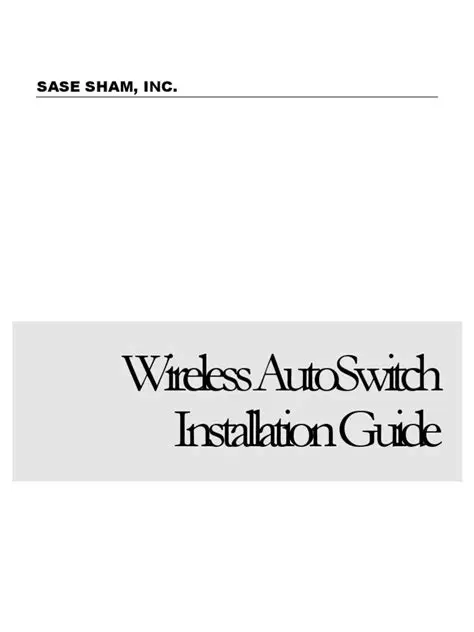 Key Features of Wireless AutoSwitch