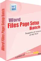 Key Features of Word File Page Setup Batch