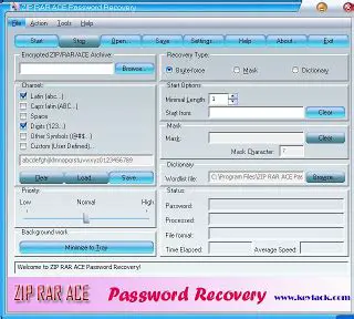 Key Features of ZIP RAR ACE Password Recovery