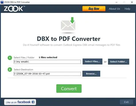 Key Features of ZOOK DBX to PDF Converter
