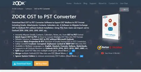 Key Features of ZOOK OST to PST Converter
