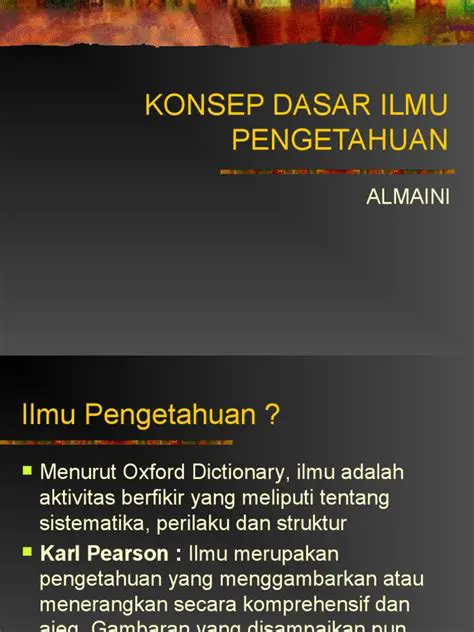 Konsep Dasar Ilmu Pengetahuan